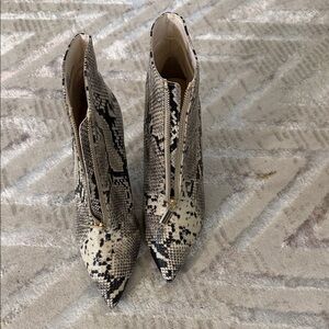 Snakeskin Pattern Women's Ankle Boots